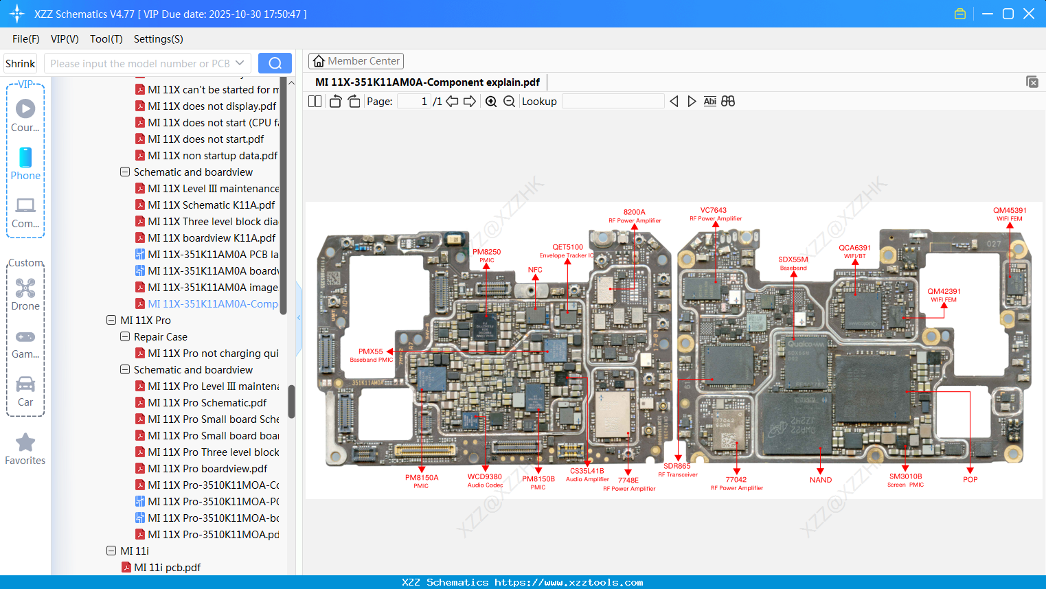 Xiaomi MI 11X-351K11AM0A-Component Explain